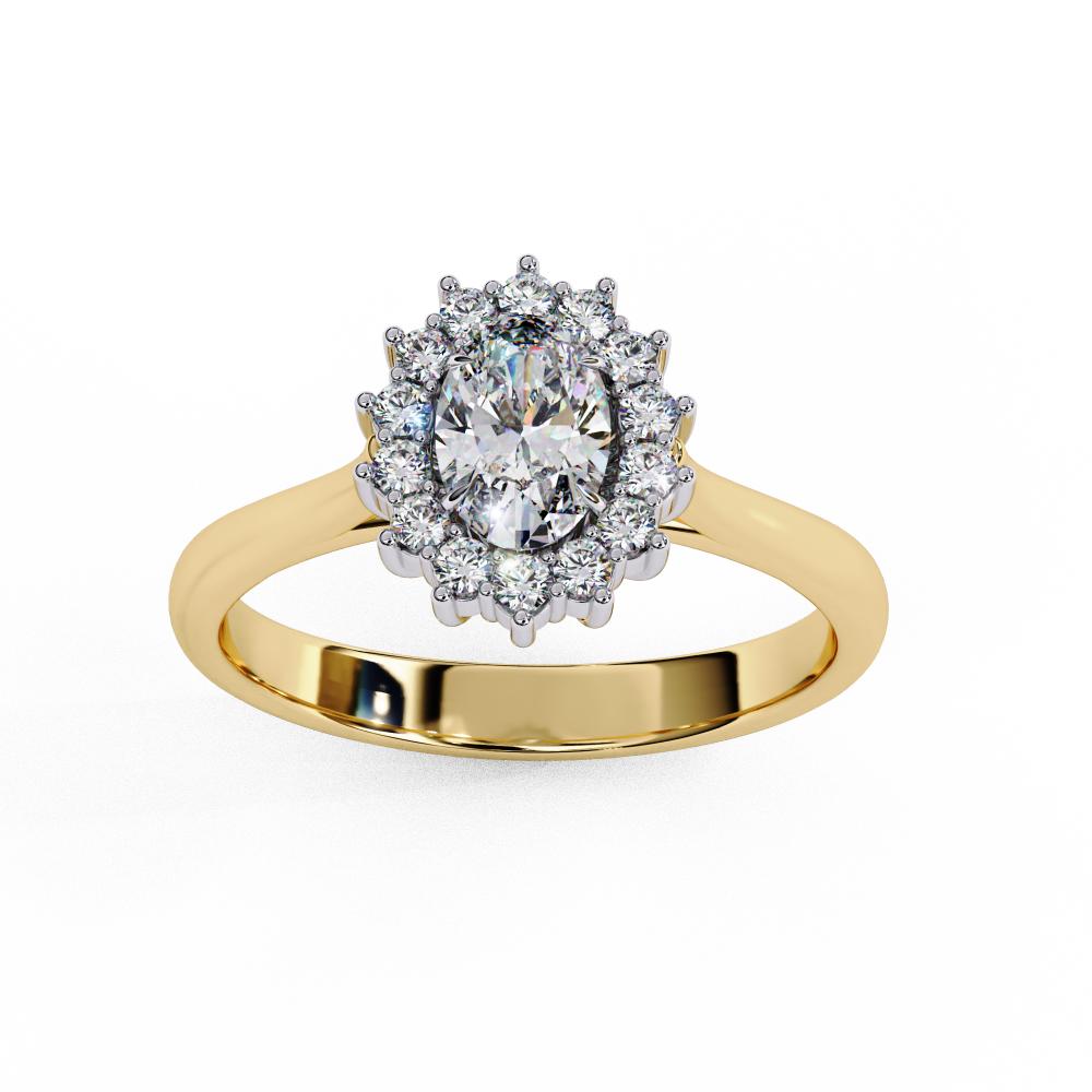 The Luisa Oval Vintage Halo Engagement Ring