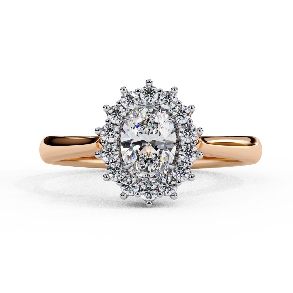 The Luisa Oval Vintage Halo Engagement Ring