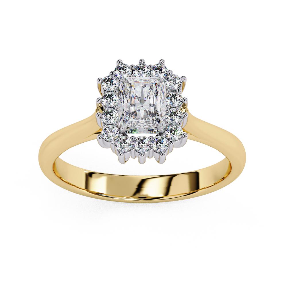 The Luisa Radiant Vintage Halo Engagement Ring