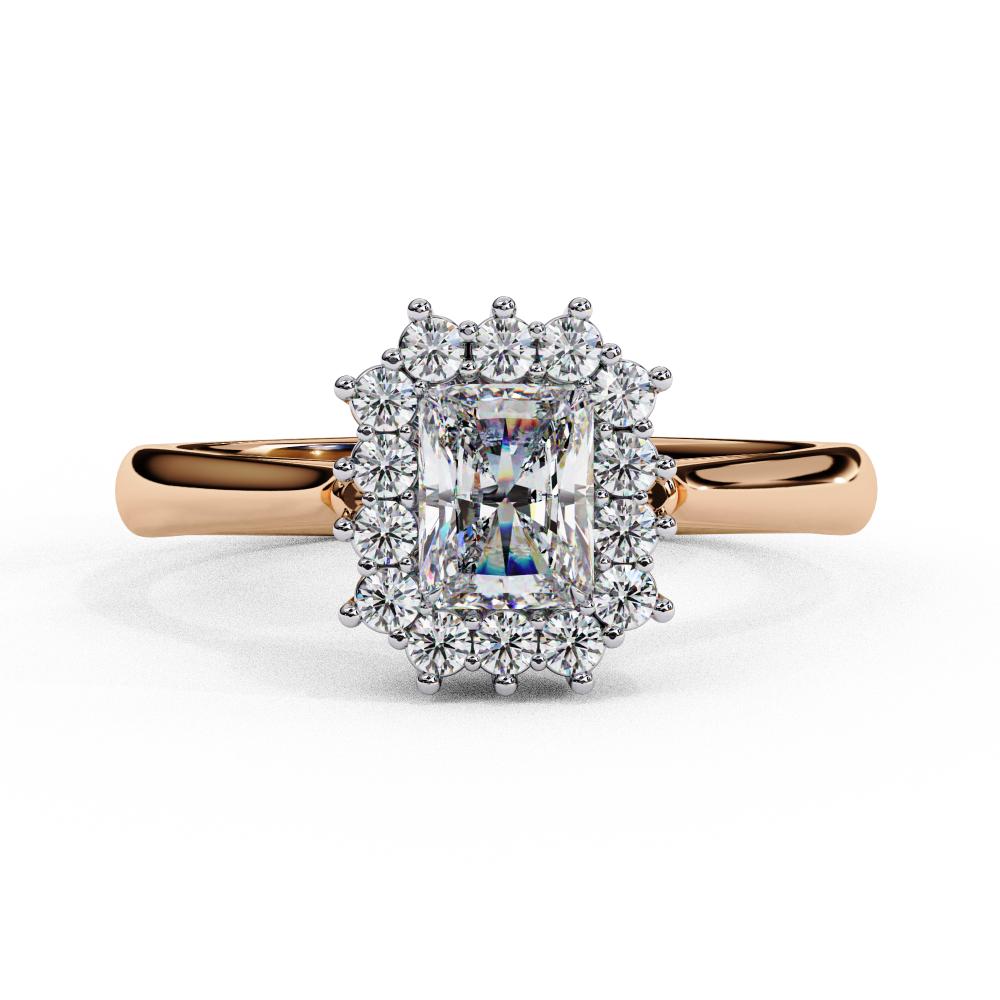 The Luisa Radiant Vintage Halo Engagement Ring