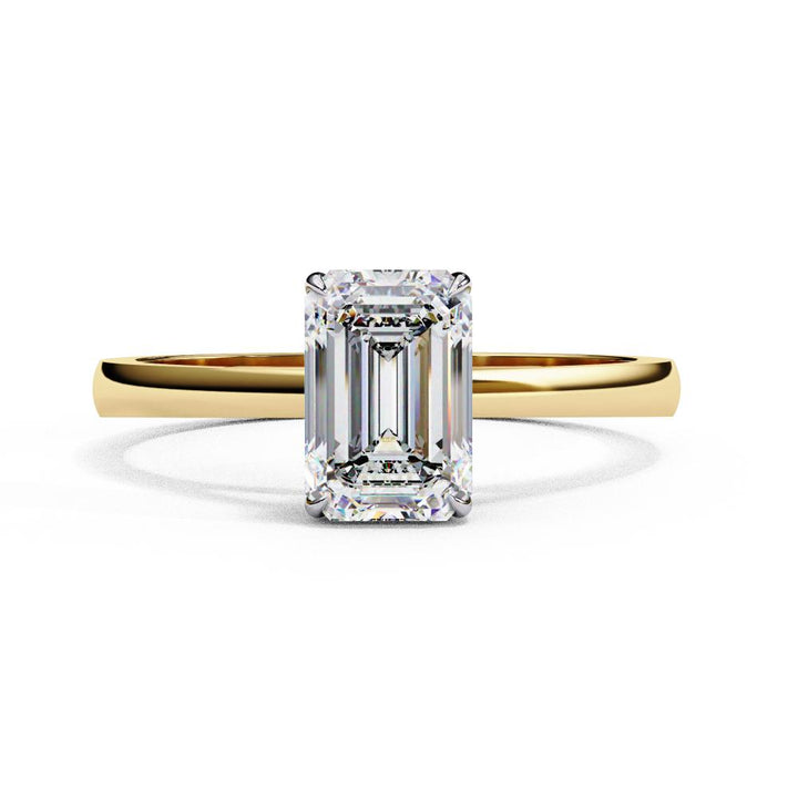 The Amy Emerald Cathedral Engagement Ring