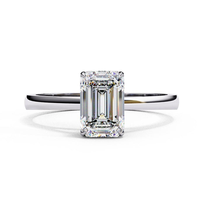 The Amy Emerald Cathedral Engagement Ring