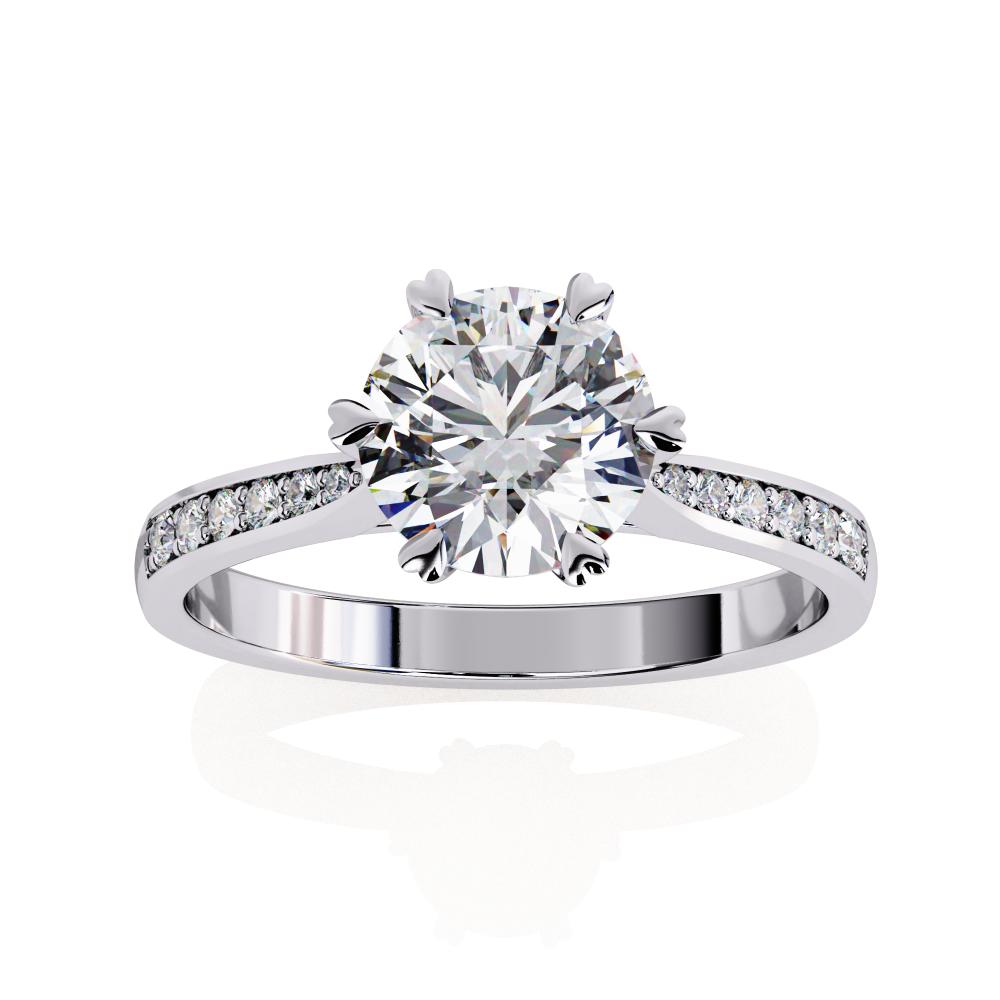 The Joey Round Prime Solitaire Engagement Ring