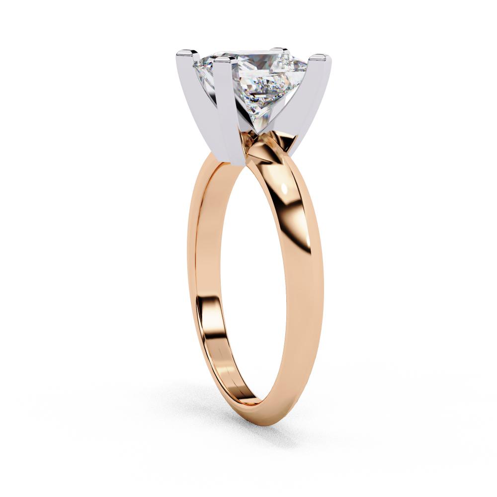 The Reyna Princess Solitaire Peg Head Prong Engagement Ring