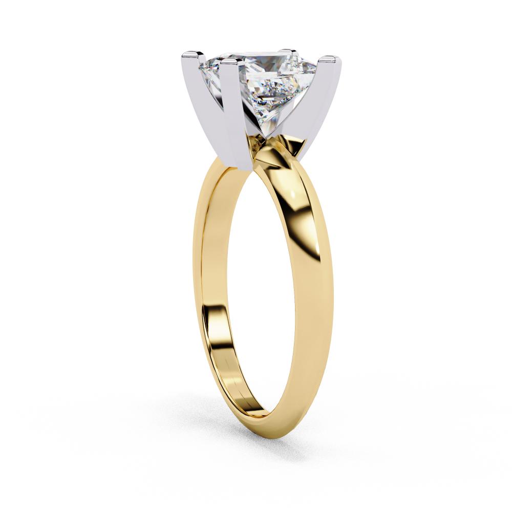 The Reyna Princess Solitaire Peg Head Prong Engagement Ring