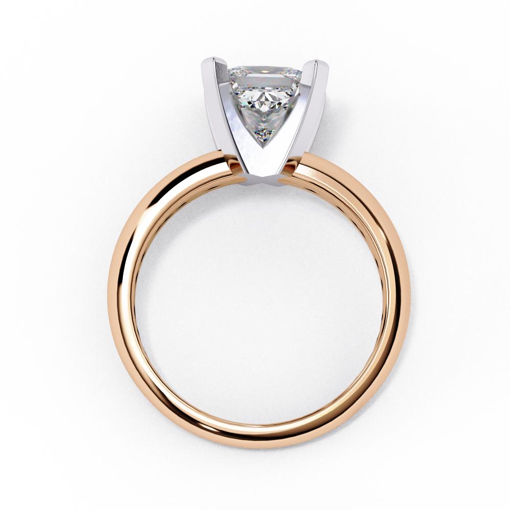 The Reyna Princess Solitaire Peg Head Prong Engagement Ring