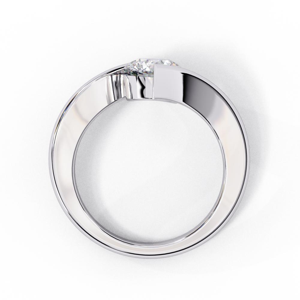 The Charity Round Solitaire Bypass Engagement Ring