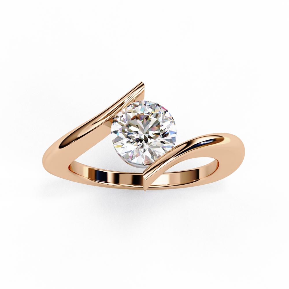 The Charity Round Solitaire Bypass Engagement Ring