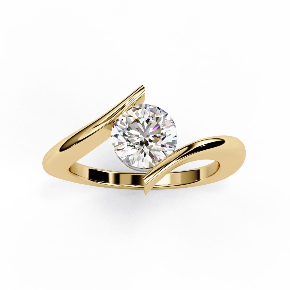 The Charity Round Solitaire Bypass Engagement Ring