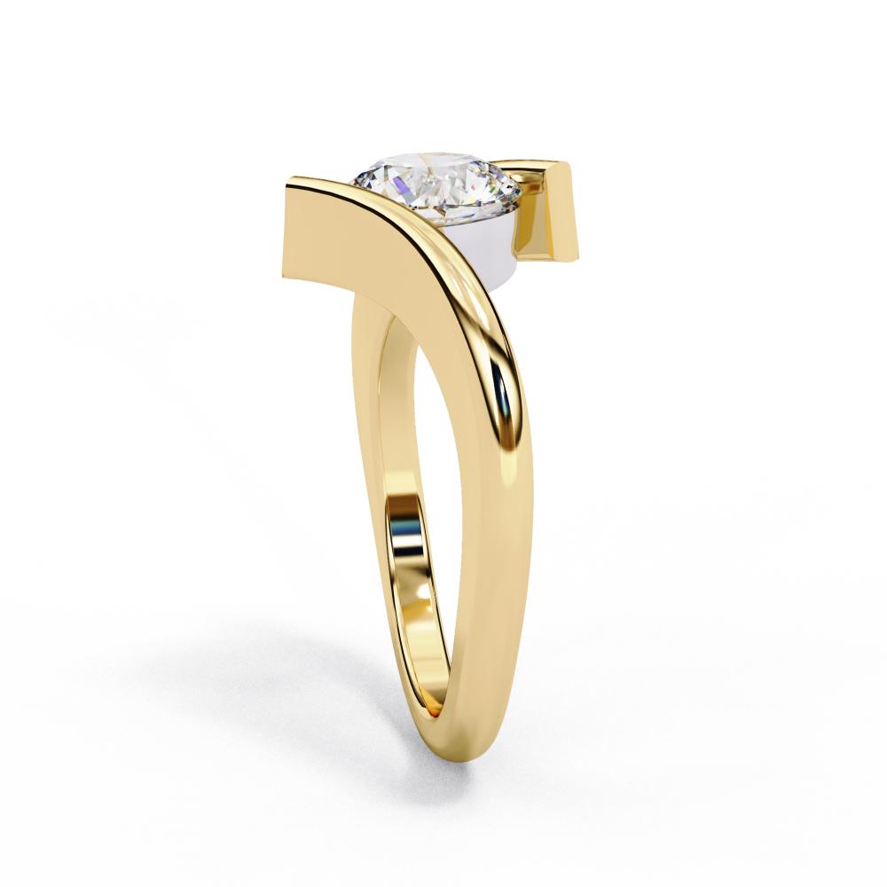 The Charity Round Solitaire Bypass Engagement Ring