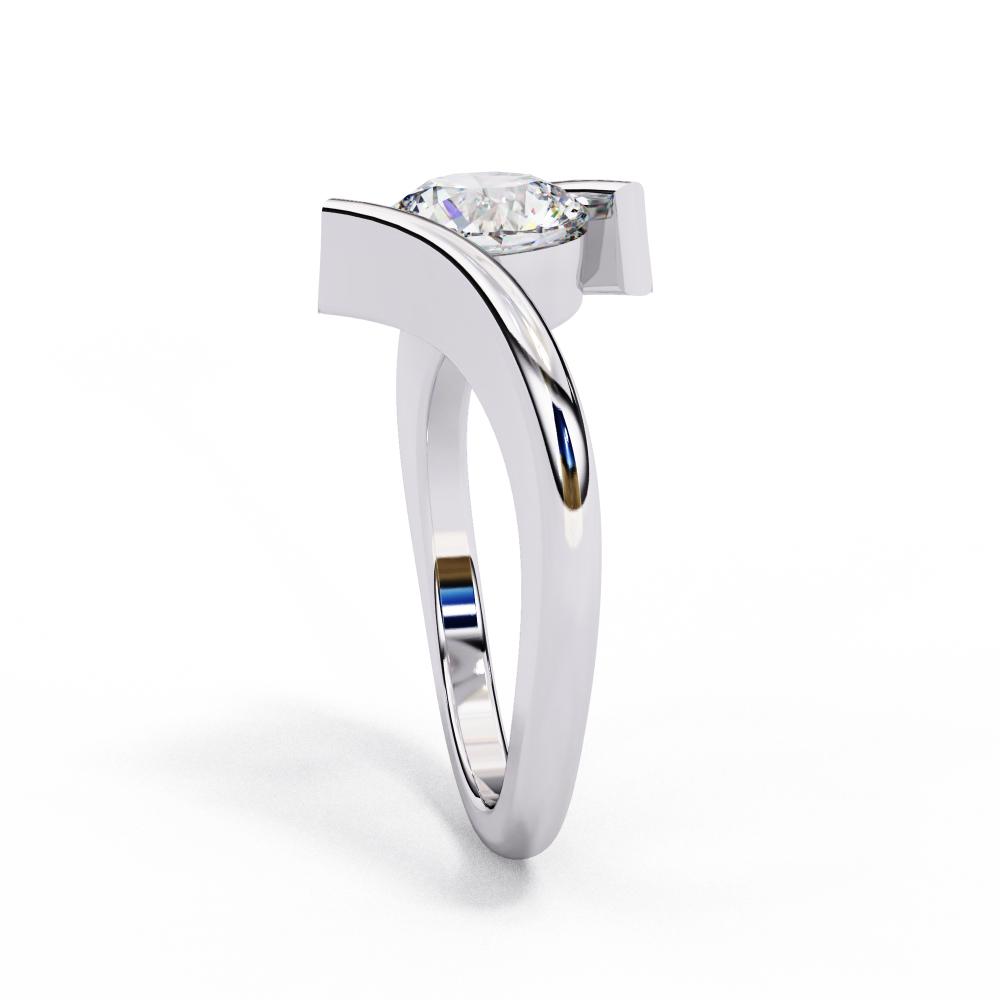 The Charity Round Solitaire Bypass Engagement Ring