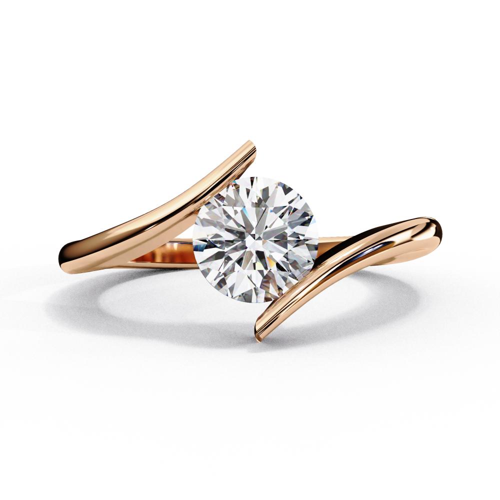 The Charity Round Solitaire Bypass Engagement Ring