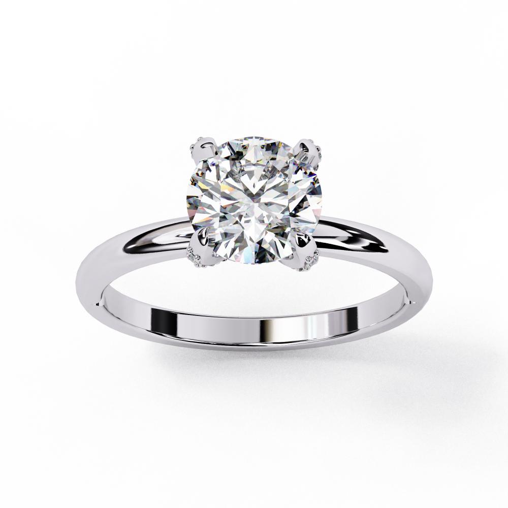 The Judy Round Solitaire with Prong Set Engagement Ring