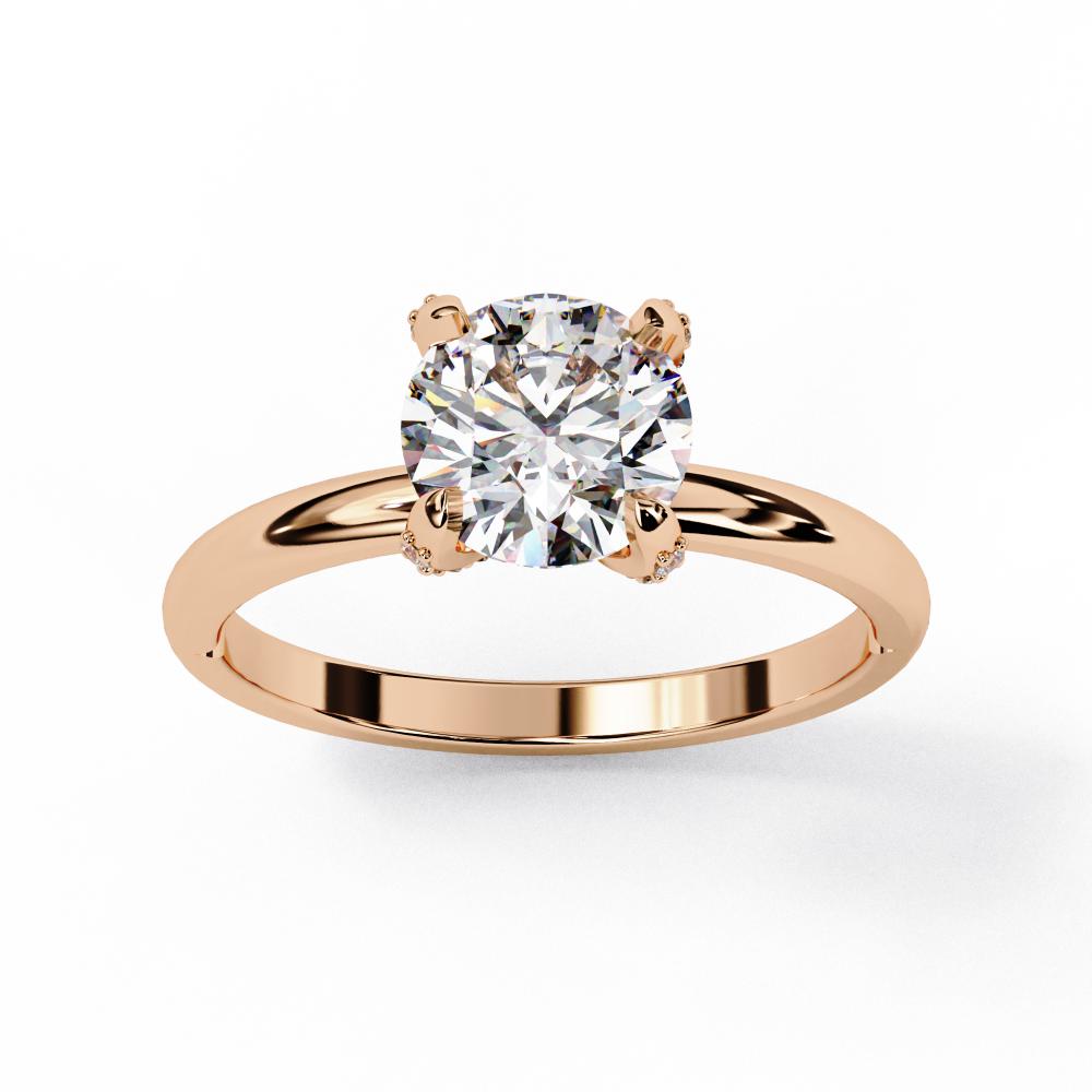 The Judy Round Solitaire with Prong Set Engagement Ring