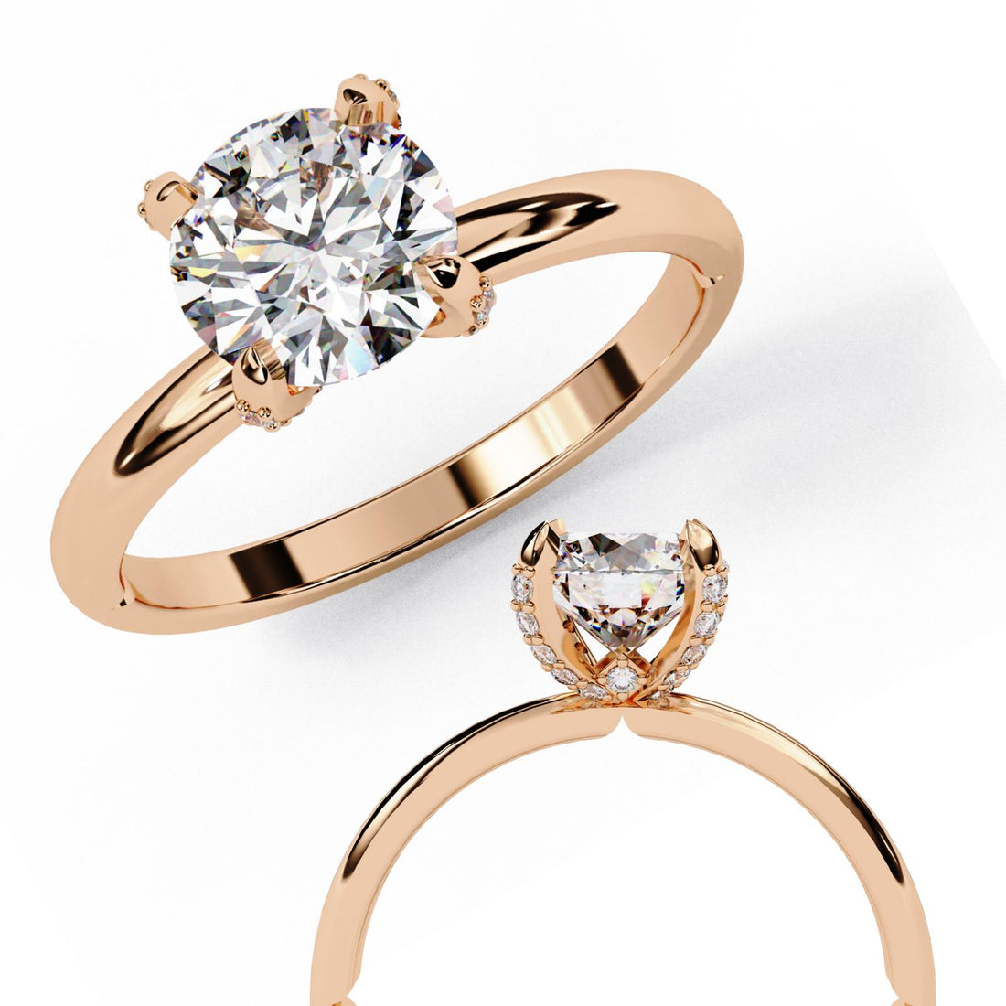 The Judy Round Solitaire with Prong Set Engagement Ring