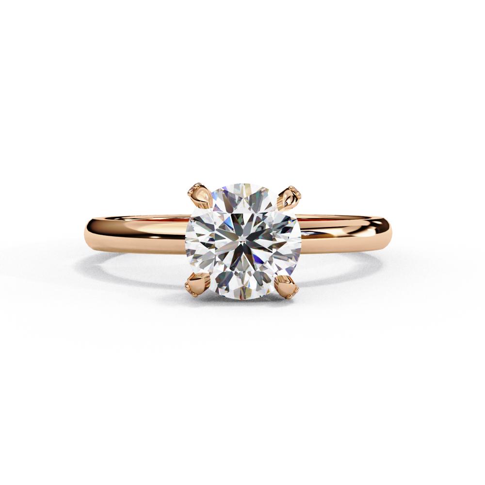 The Judy Round Solitaire with Prong Set Engagement Ring