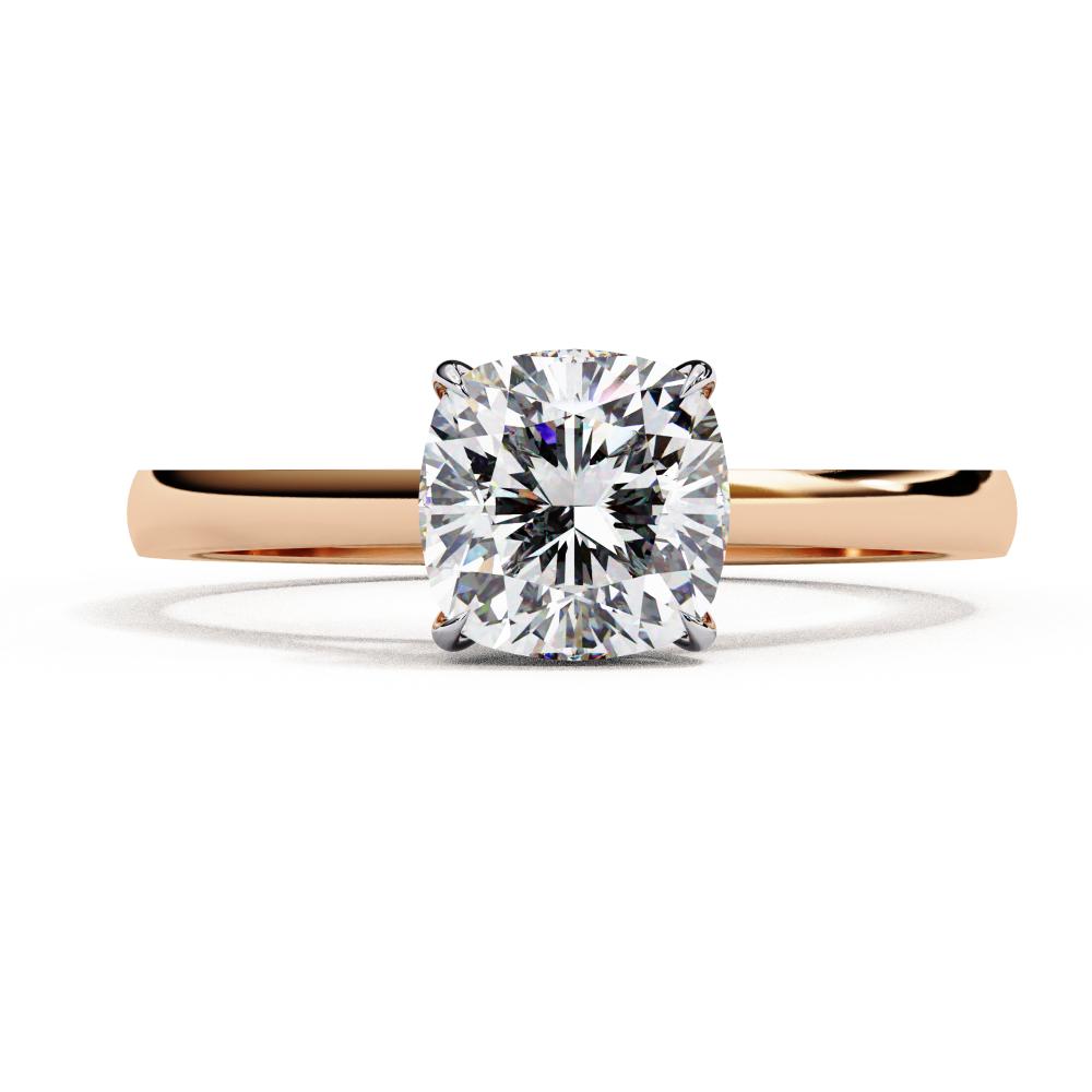 The Amy Cushion Solitaire Cathedral Engagement Ring