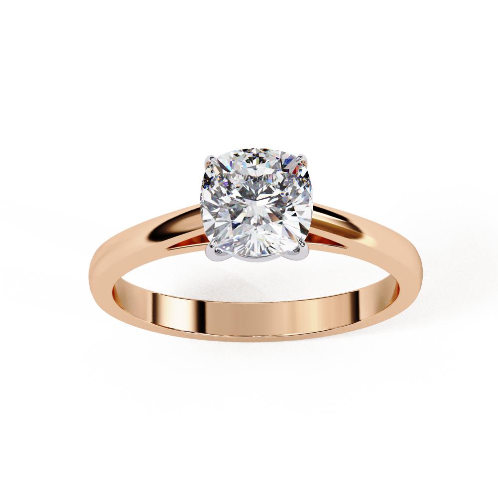 The Amy Cushion Solitaire Cathedral Engagement Ring