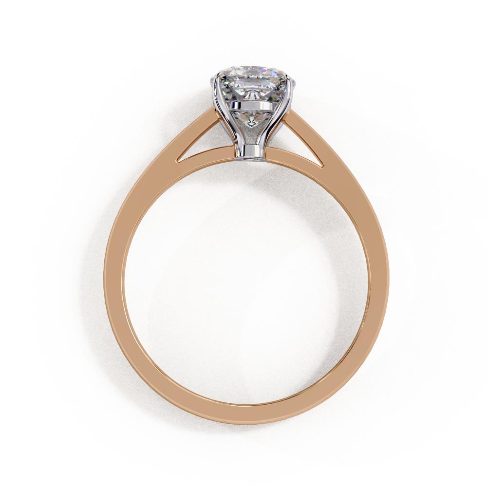 The Amy Cushion Solitaire Cathedral Engagement Ring