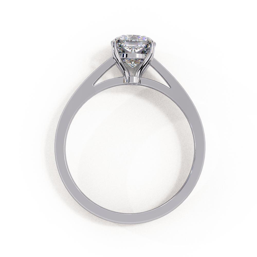 The Amy Cushion Solitaire Cathedral Engagement Ring