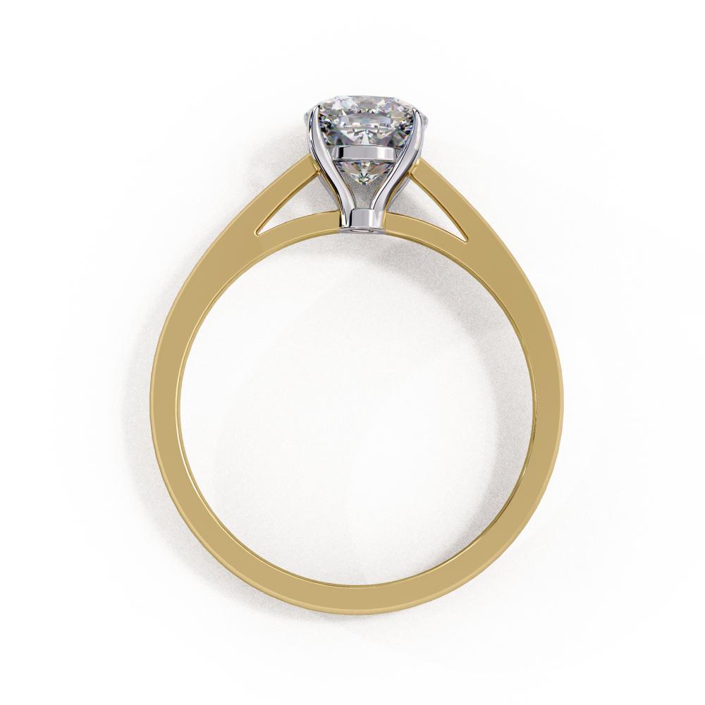 The Amy Cushion Solitaire Cathedral Engagement Ring