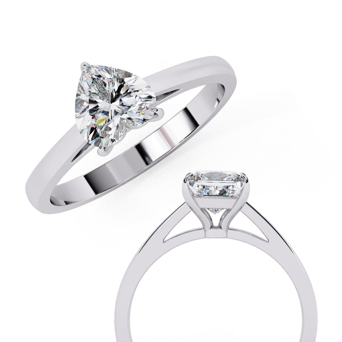 The Amy Heart Cathedral Engagement Ring