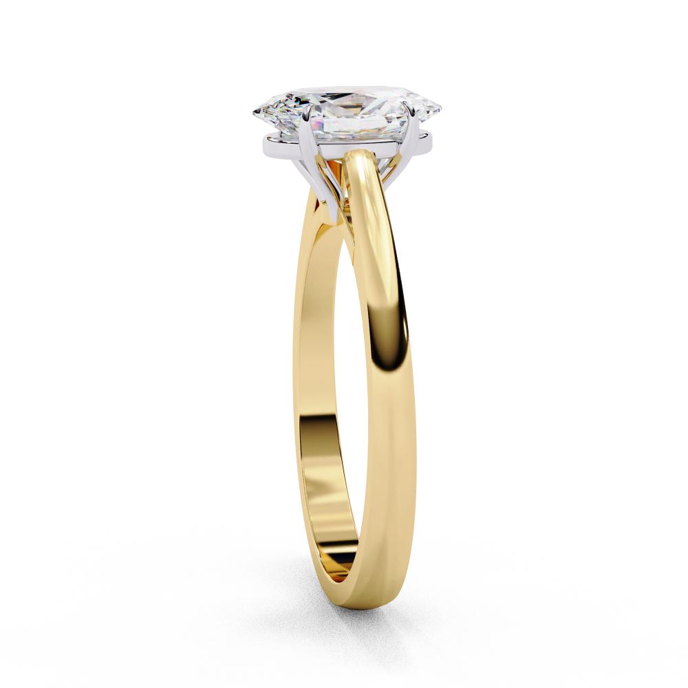 The Amy Oval Cathedral Engagement Ring