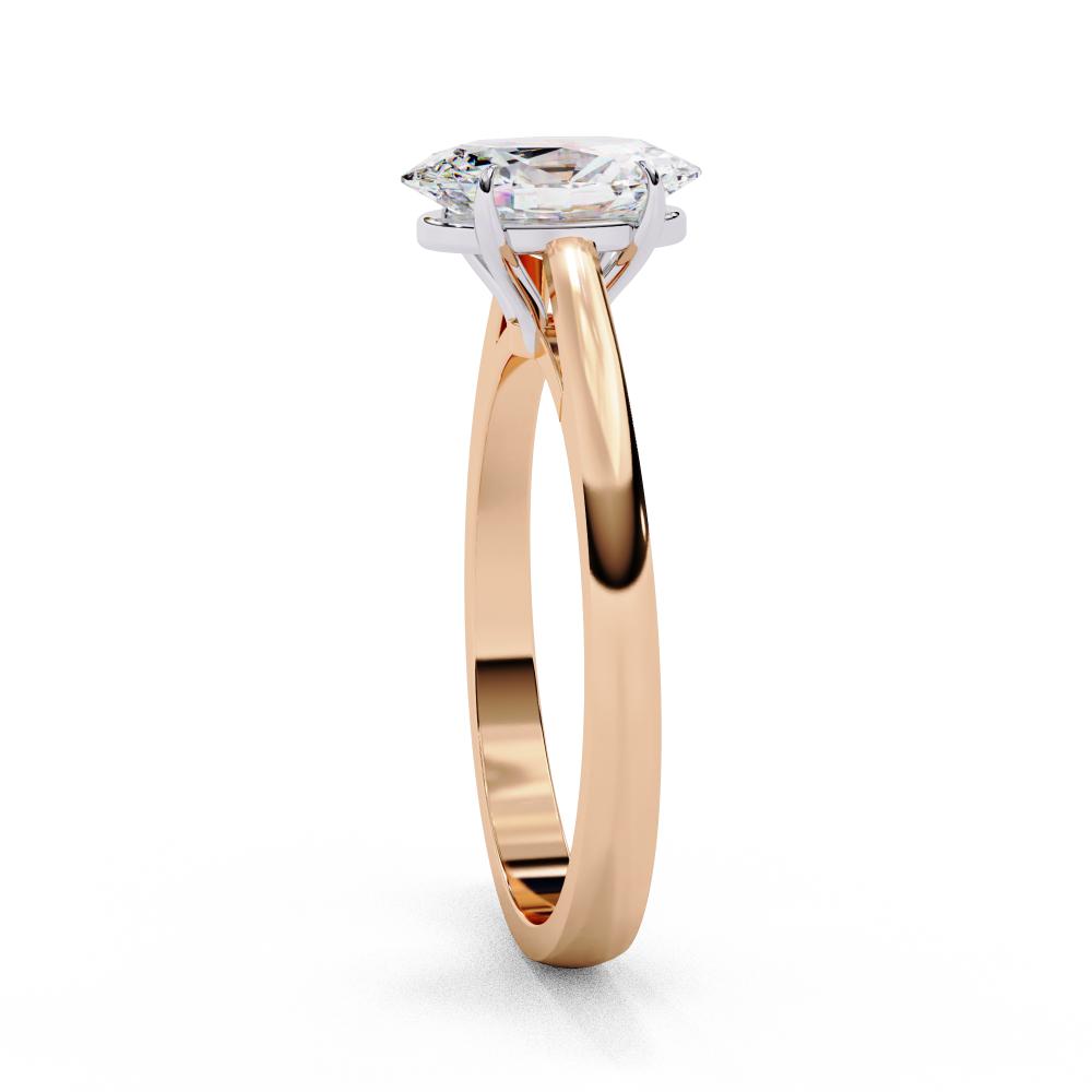The Amy Oval Cathedral Engagement Ring