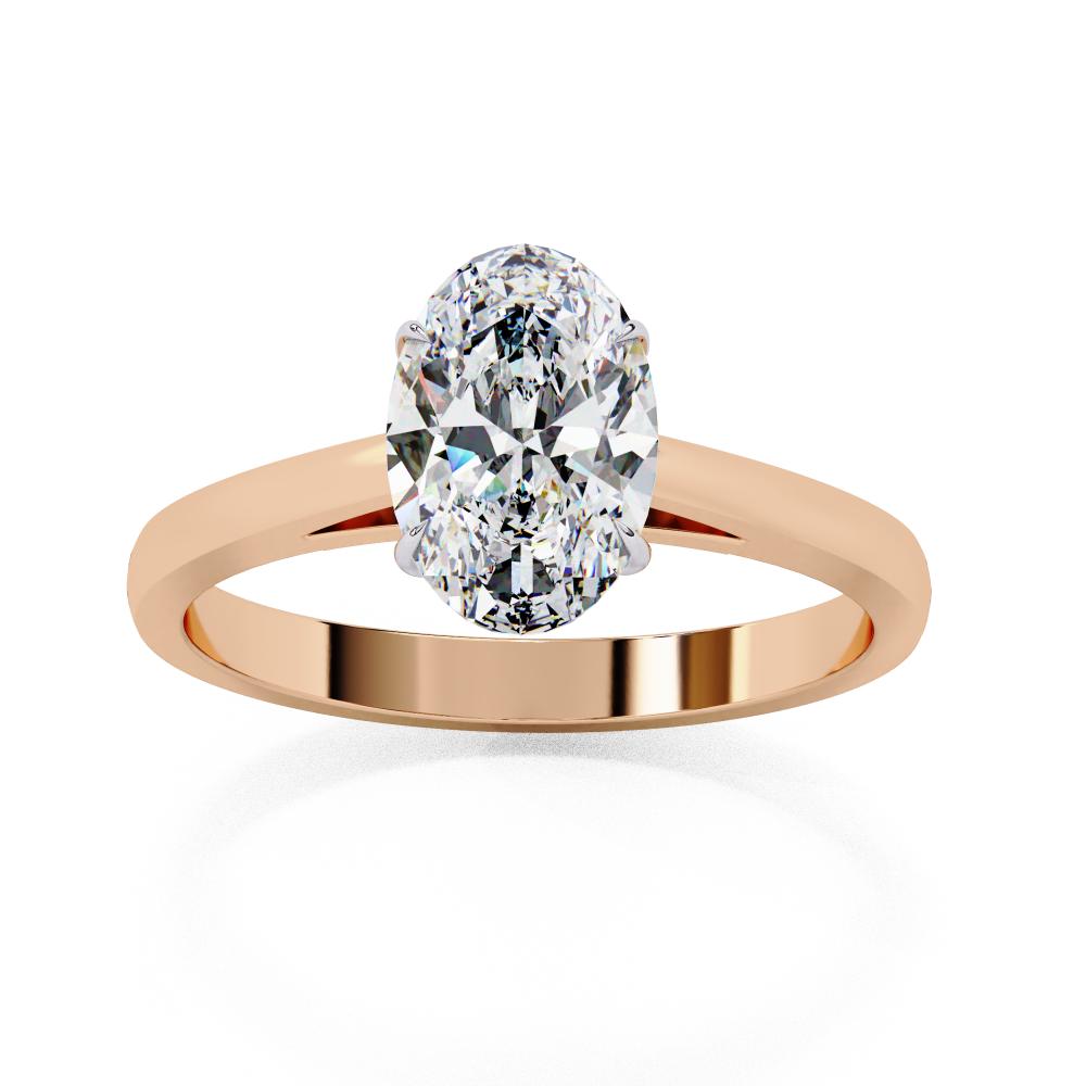 The Amy Oval Cathedral Engagement Ring