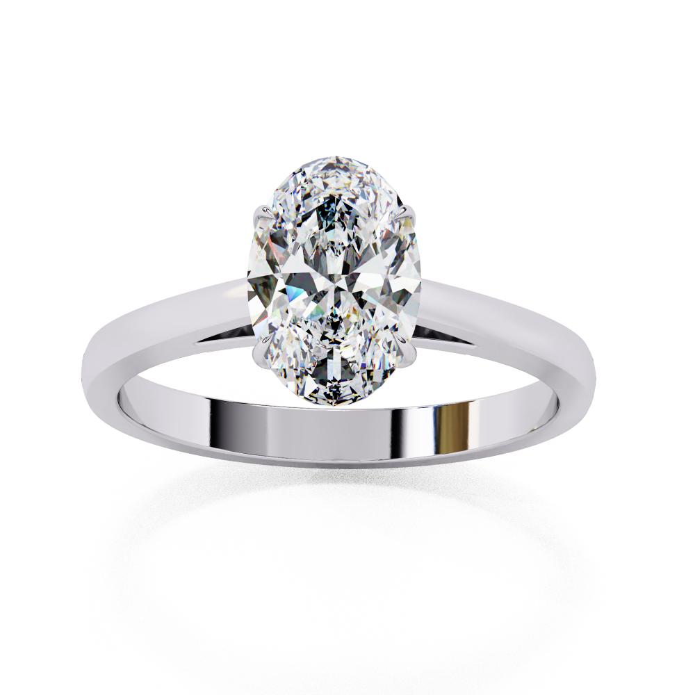 The Amy Oval Cathedral Engagement Ring