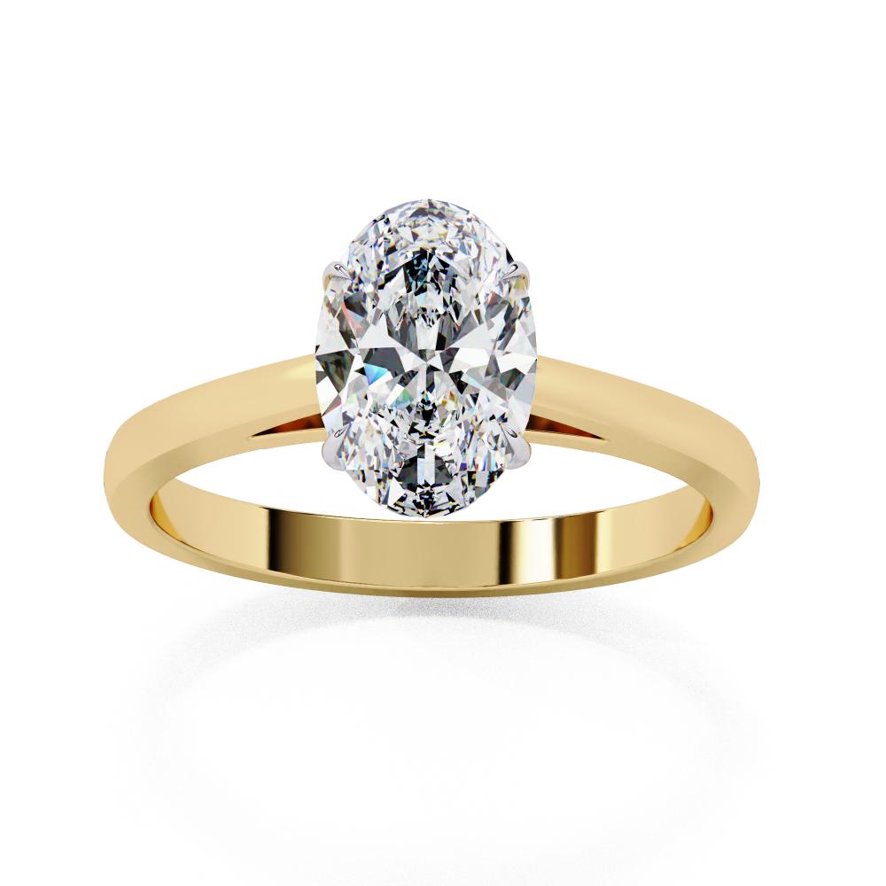 The Amy Oval Cathedral Engagement Ring