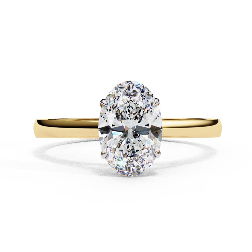 The Amy Oval Cathedral Engagement Ring