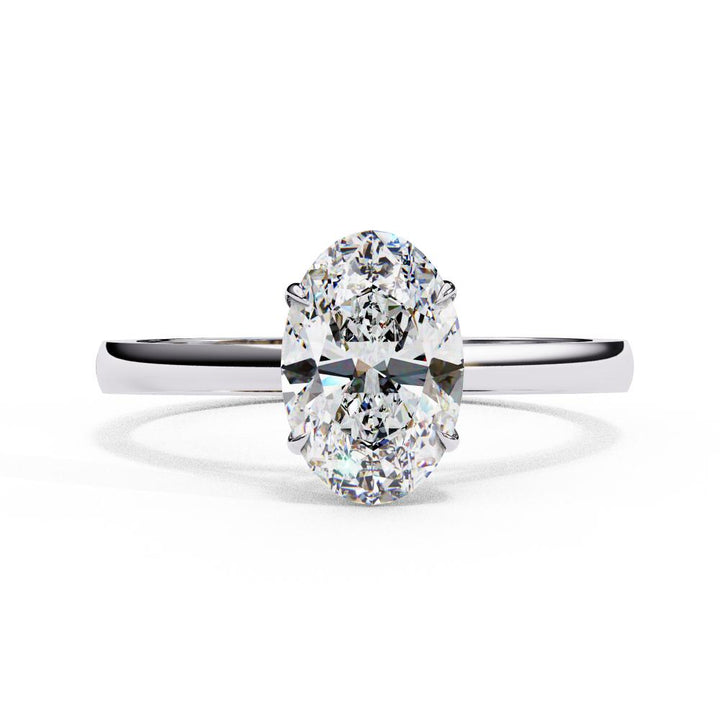 The Amy Oval Cathedral Engagement Ring