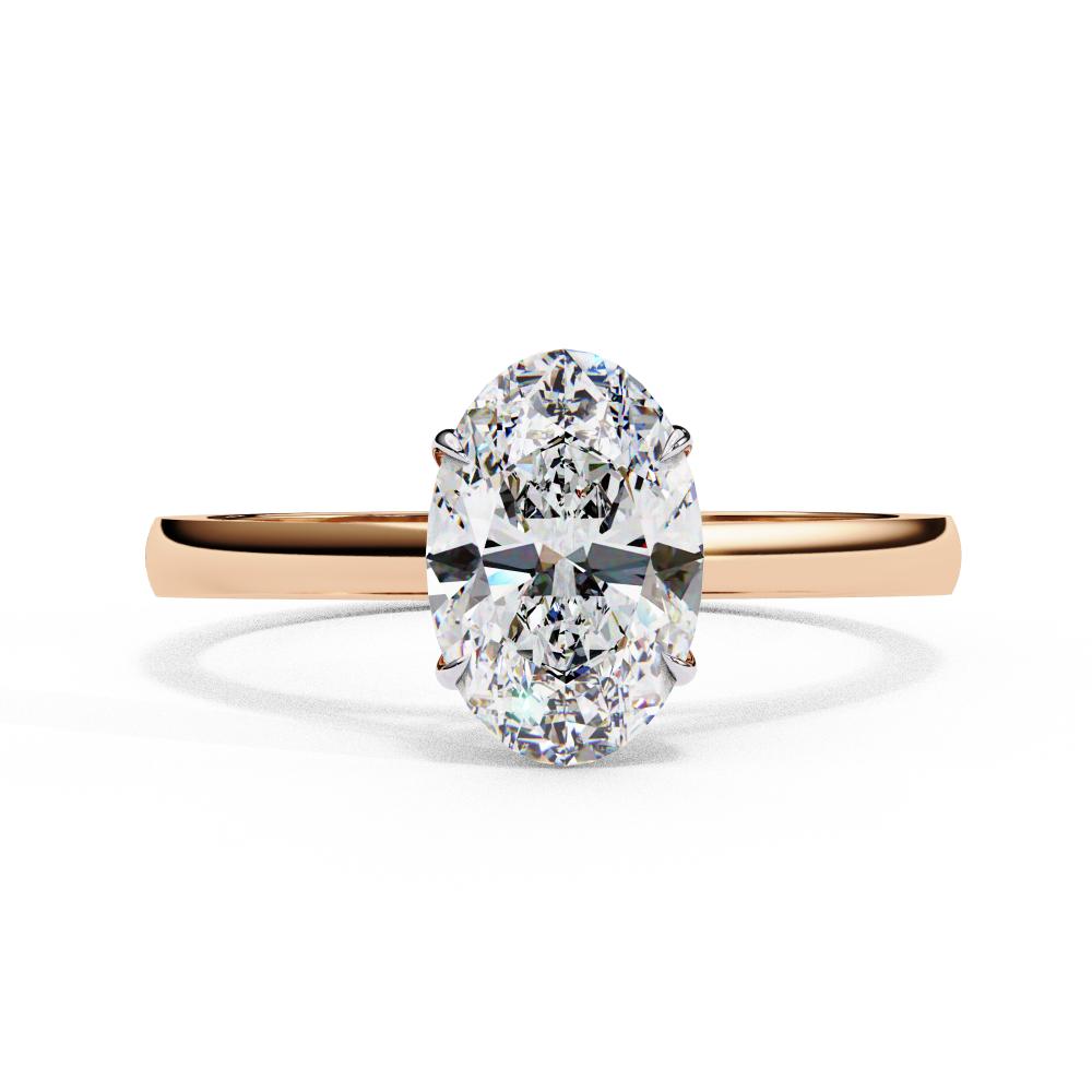 The Amy Oval Cathedral Engagement Ring
