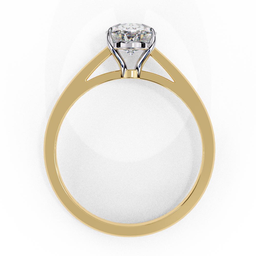 The Amy Oval Cathedral Engagement Ring