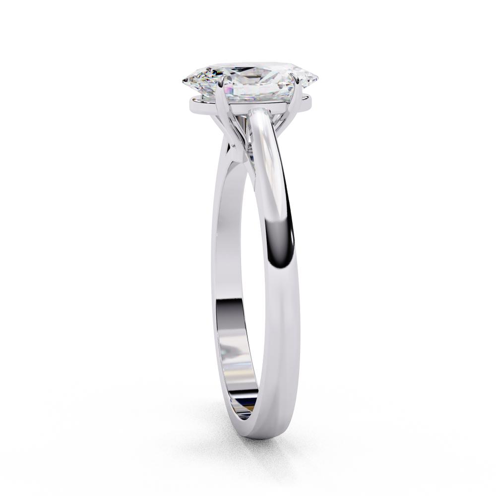 The Amy Oval Cathedral Engagement Ring