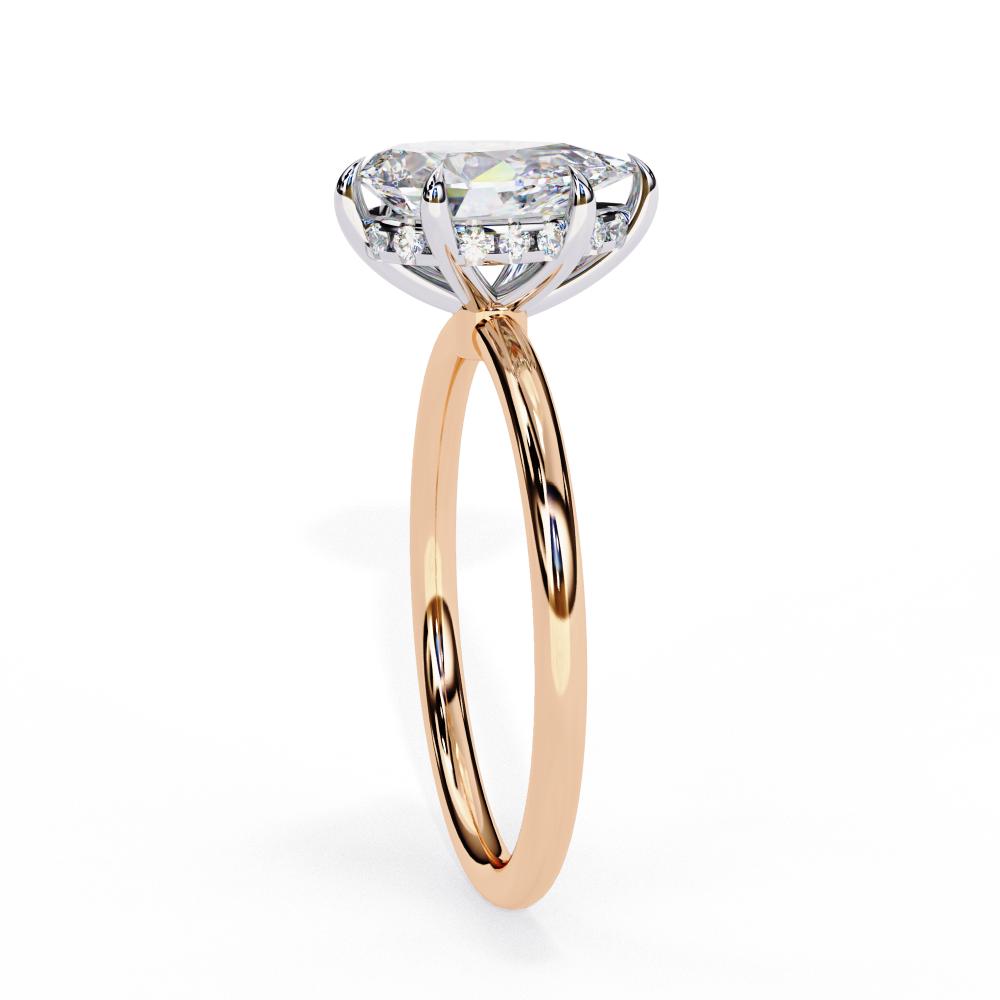 The Toney Pear Hidden Halo Engagement Ring