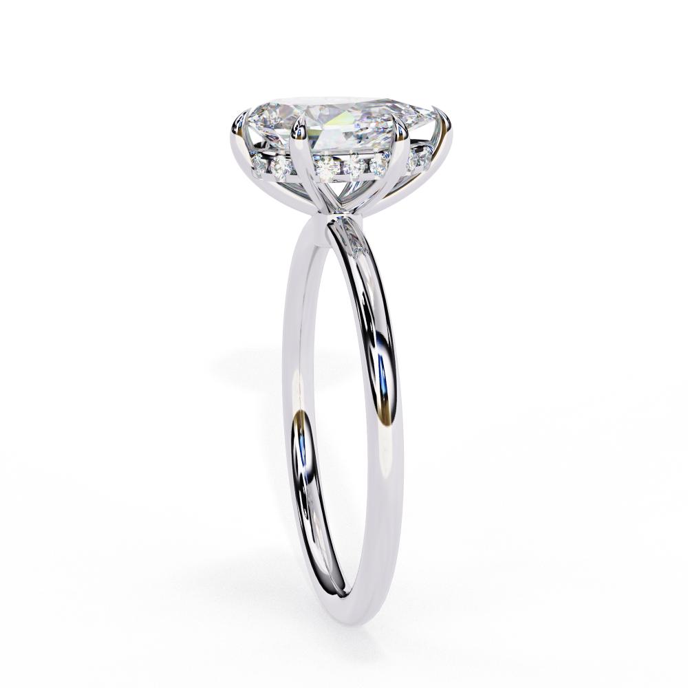 The Toney Pear Hidden Halo Engagement Ring