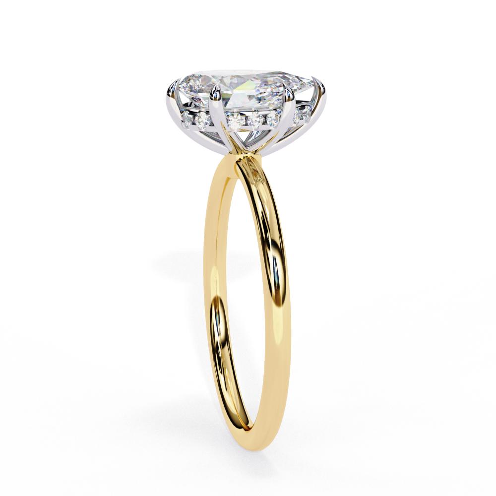 The Toney Pear Hidden Halo Engagement Ring