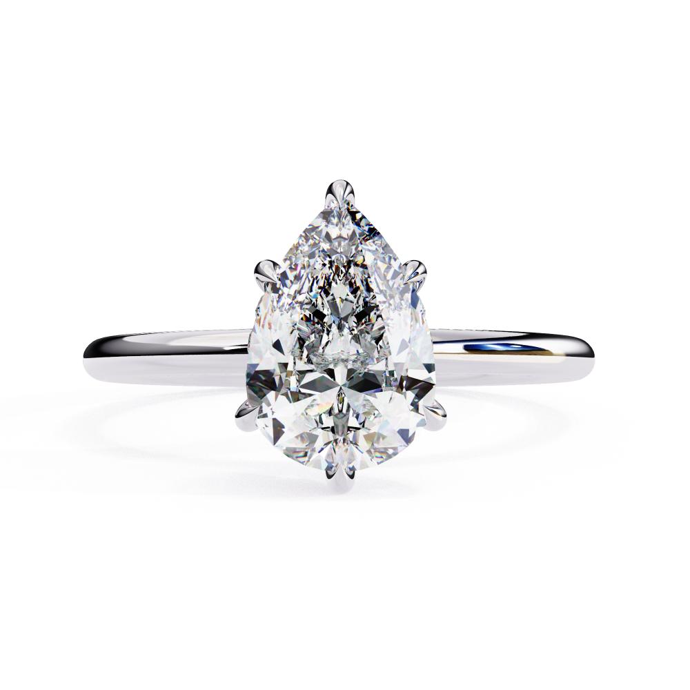 The Toney Pear Hidden Halo Engagement Ring