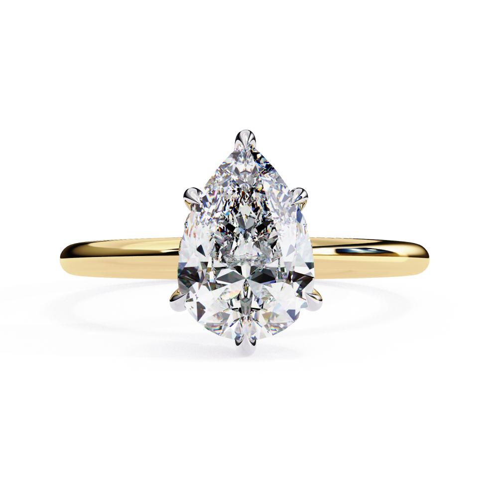 The Toney Pear Hidden Halo Engagement Ring