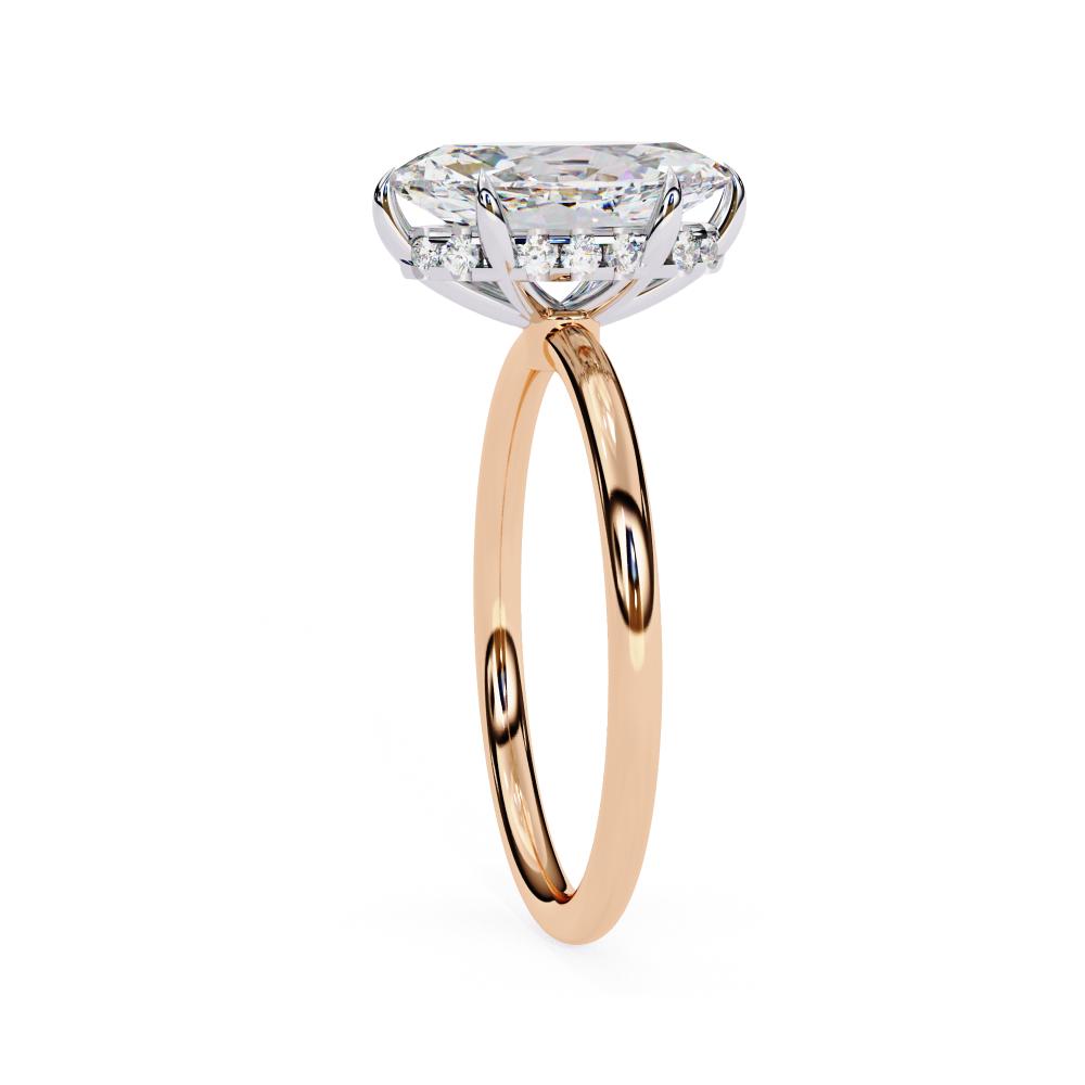 The Toney Marquise Hidden Halo Engagement Ring