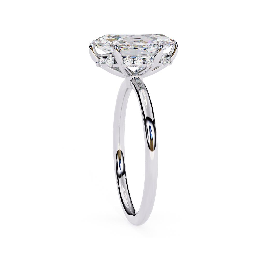 The Toney Marquise Hidden Halo Engagement Ring