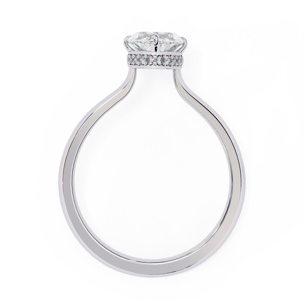 The Mindy Marquise Petite Pave Hidden Halo Engagement Ring