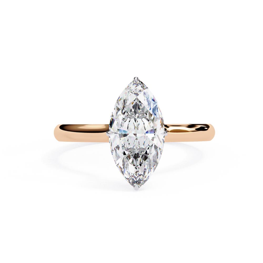 The Mindy Marquise Petite Pave Hidden Halo Engagement Ring