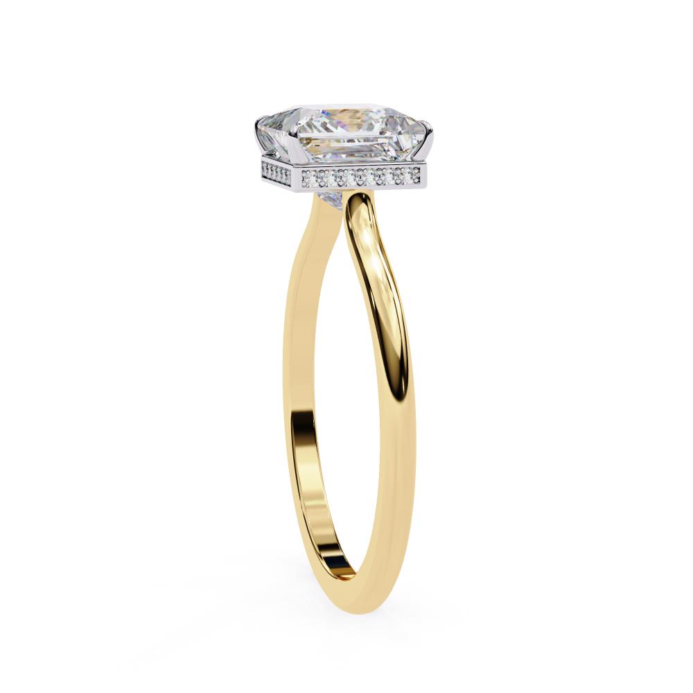 The Mindy Princess Petite Pave Hidden Halo Engagement Ring