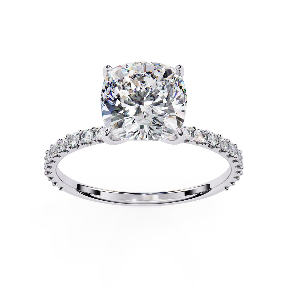 The Erica Cushion Mystic Secret Halo Engagement Ring