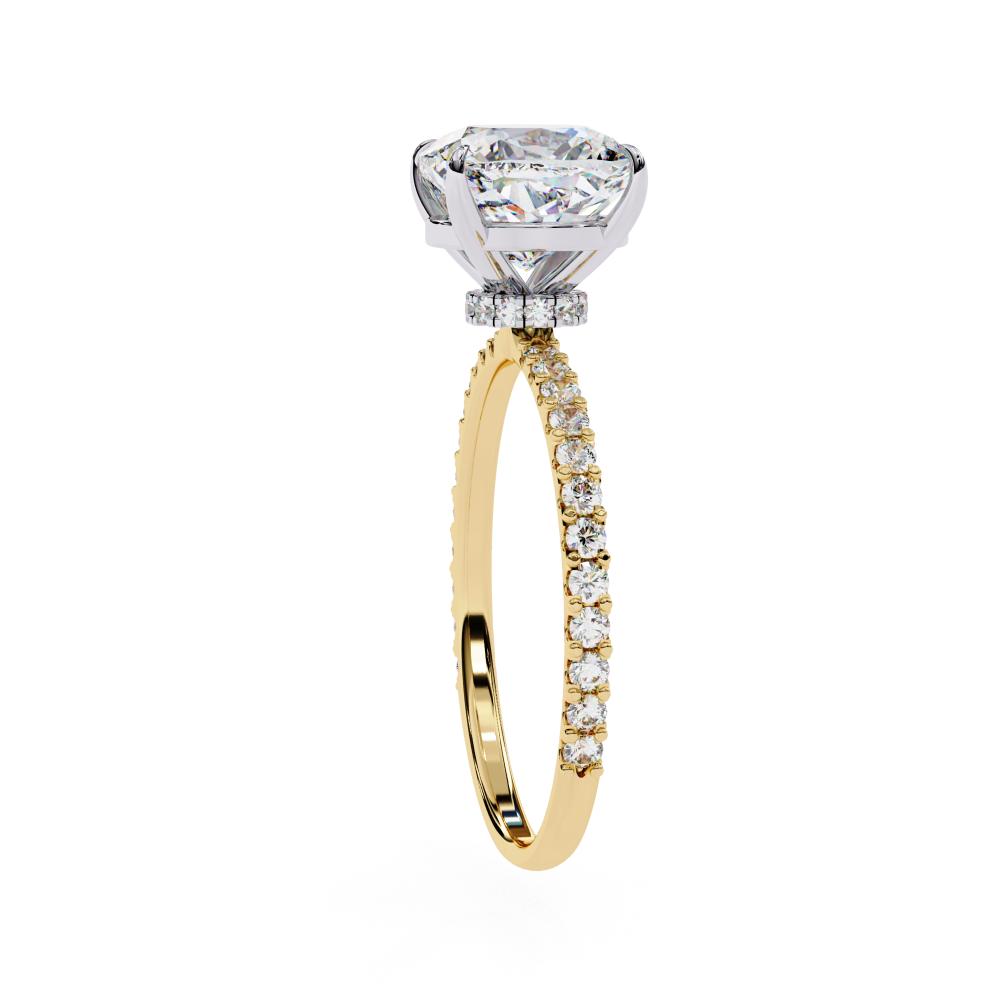 The Erica Cushion Mystic Secret Halo Engagement Ring