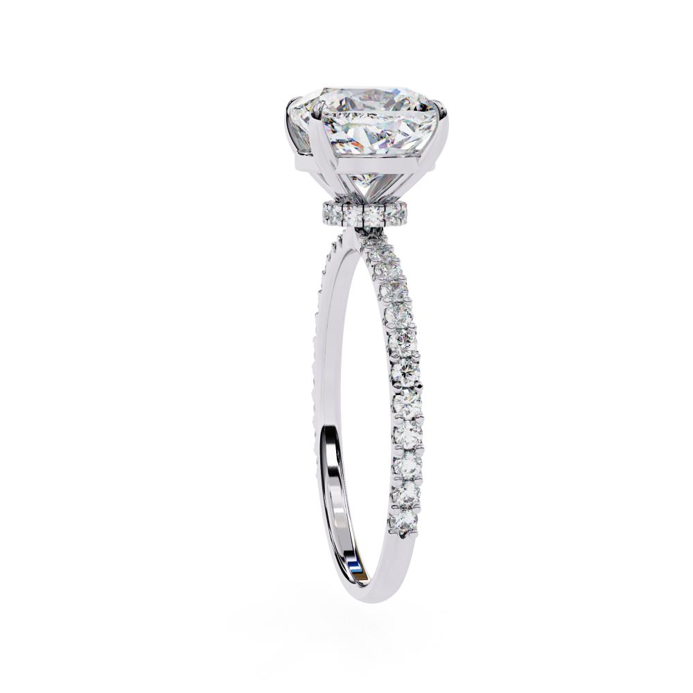 The Erica Cushion Mystic Secret Halo Engagement Ring