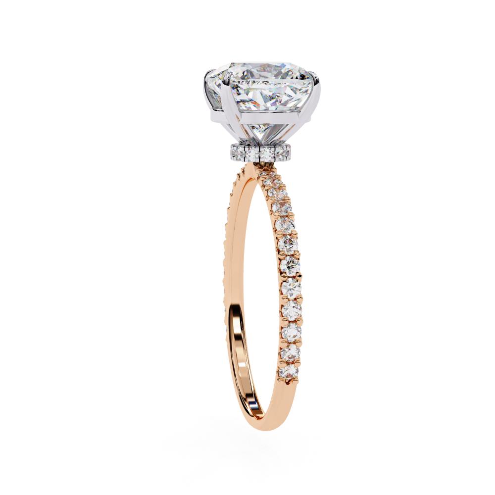 The Erica Cushion Mystic Secret Halo Engagement Ring